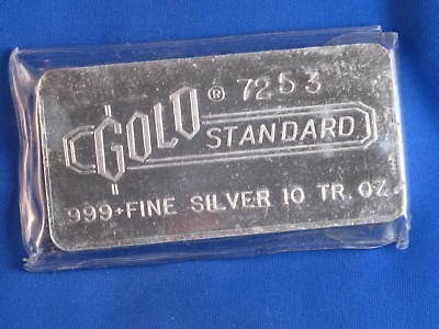 Engelhard Gold Standard .999 Fine Silver 10 troy ounce struck ingot 