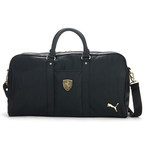 Brand New PUMA Ferrari LS Travel 2 Ways PU Leather Bag in Black 