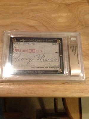 2010 Leaf Cut Signature George Burns Auto 3/7 NICE