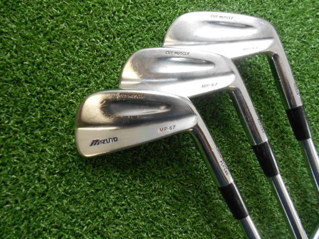 MIZUNO MP 67 FORGED 3 PW IRONS DYNAMIC GOLD STEEL STIFF FLEX AVERAGE 