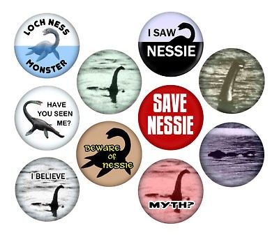 LOCH NESS MONSTER BUTTONS   10 PINS  myth/legend/n​essie