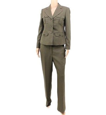 Evan Picone Womens Victoria Loden Jacket and Pant Suit, Petite Size 6P 