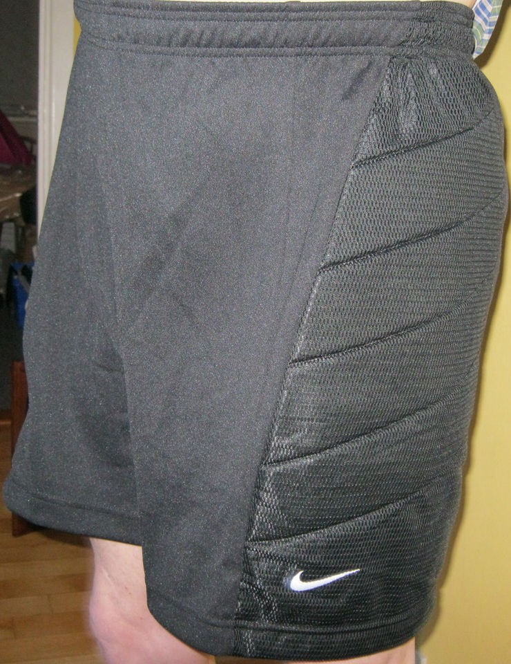 Mens new Black nike padded goalie goalkeeper shorts Sizes M, L, XL 