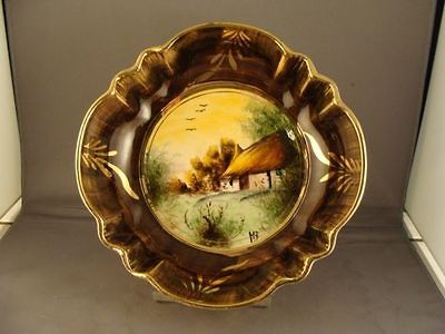 BELGIUM H. BEQUET COTTAGE SCENE BOWL