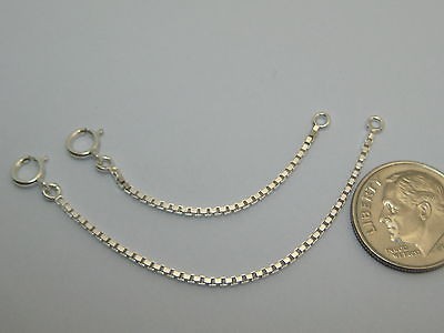 STERLING SILVER 2 & 3 BOX CHAIN EXTENDERS