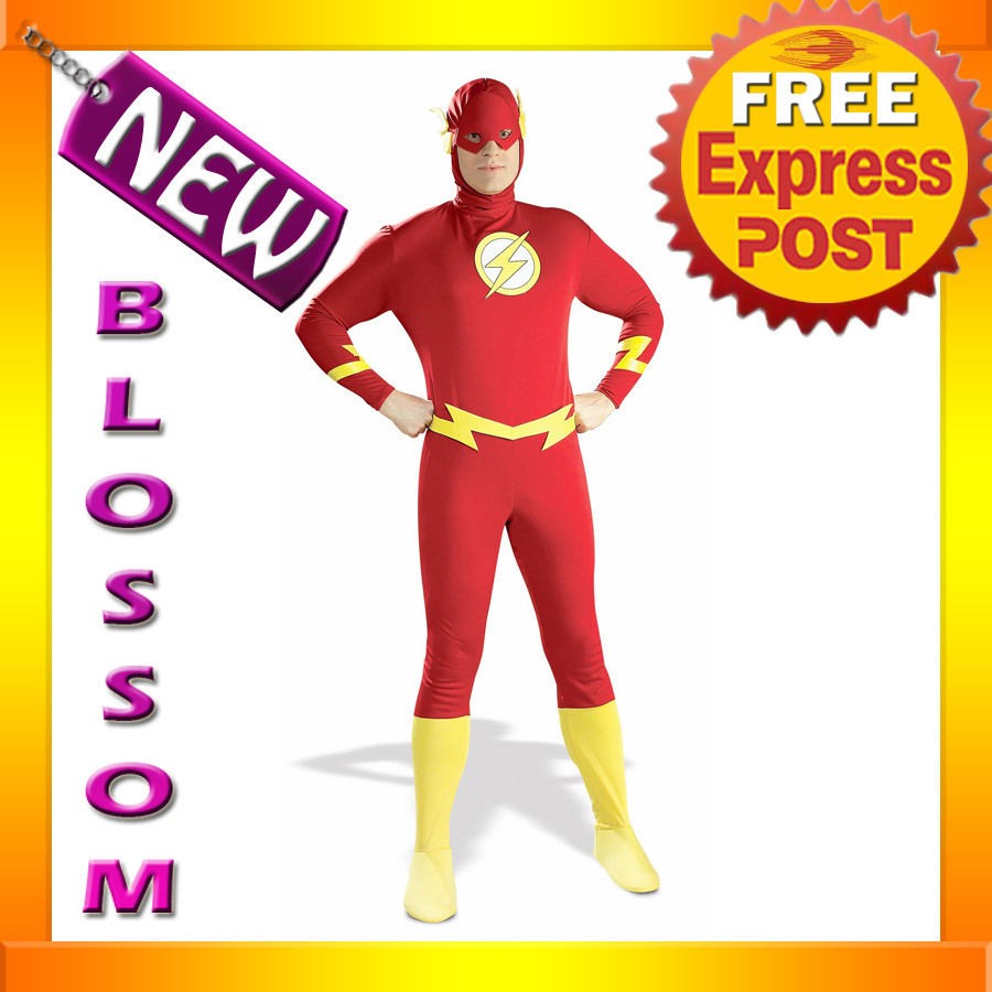 C98 Justice League DC Comics The Flash Men Costume L XL