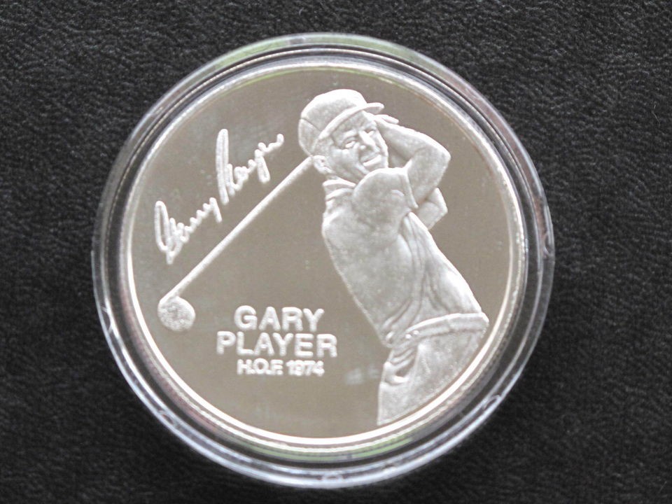 Gary Player Silver Art Round Golf PGA Tour Partners Club H.O.F. D0561