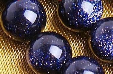 8mm Galaxy Staras Blue Sand Sun Sitara Loose Bead 15