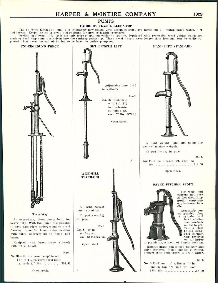 1952 AD Fairbury Kleen Top Water Well Pumps Windmill Standard