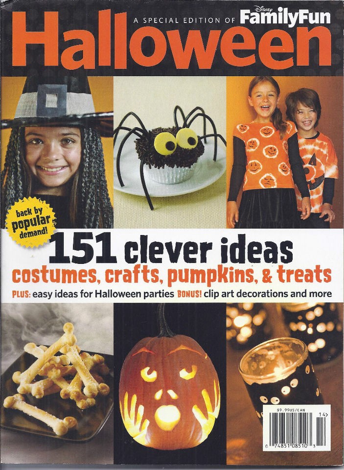 DISNEY FAMILY FUN MAGAZINE HALLOWEEN COSTUMES CRAFTS PUMPKINS TREATS 