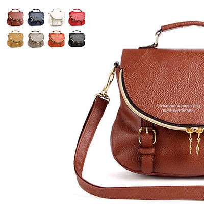 NEW Faux Leather Shoulder Cross body Satchel Bag Handbags # 