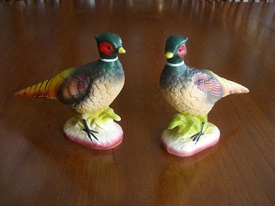 Napco Ware Pair of Foul Pheasants. National Potteries.