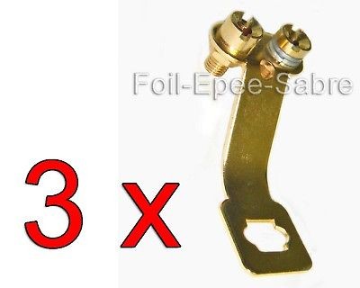 THREE NEW Gold Plated Electric Foil Fencing Sockets
