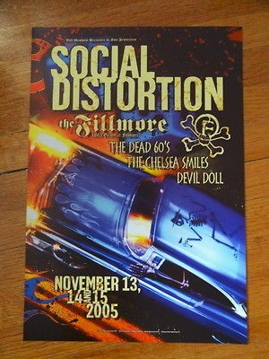   DISTORTION dead 60s Chelsea Smiles fillmore CONCERT POSTER 13x19