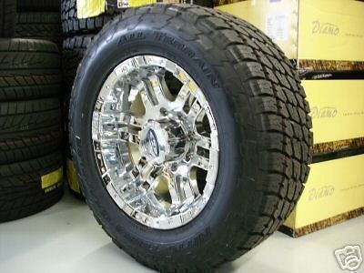 18 Moto Metal 951 Chrome 295/70 18 Nitto Terra Tires