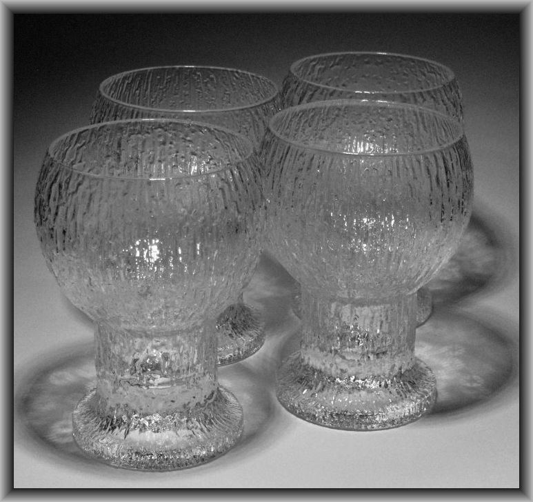 Timo Sarpaneva 4 Kekkerit glasses 125 mm Iittala Finland