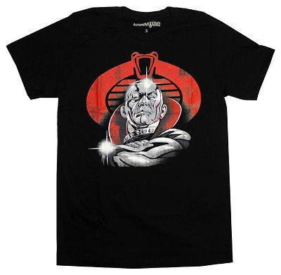 GI Joe Cobra Logo Destro Cartoon Vintage Style Mighty Fine Adult T 