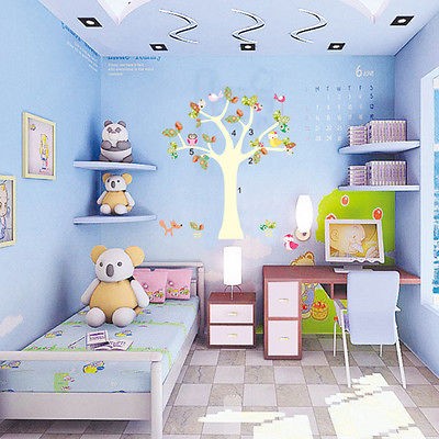 Owls Birds&Tree Mural Art Removable Decals Wall Sticker Decor Kids 