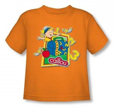 Caillou School Toddler Orange T Shirt CLU108 TT