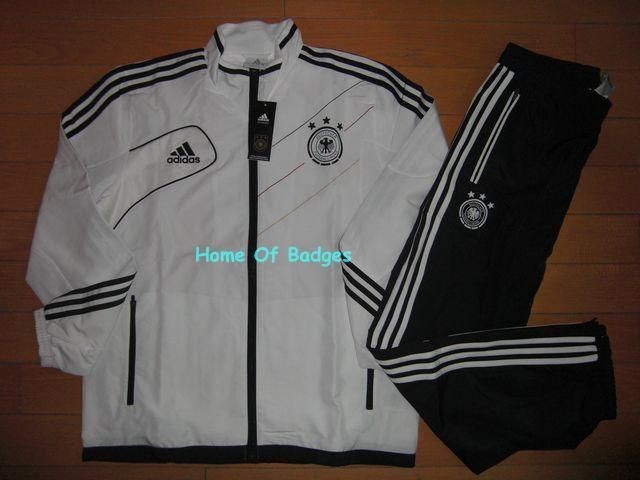 GERMANY DFB EURO 2012 13 SOCCER FOOTBALL TRAINING TRACKSUIT WHITE 