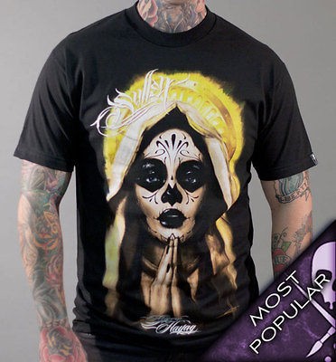   SULLEN CLOTHING PRAY PRAYER GIRL PUNK GOTH TATTOO SCENE SHIRT 3XL