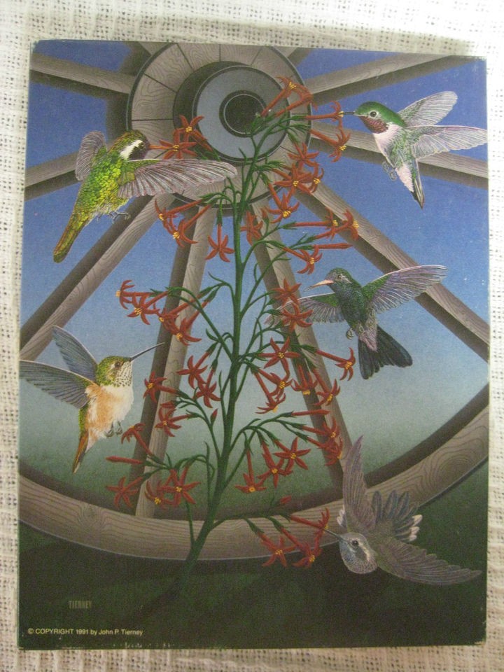 HUMMINGBIRDS 500 Piece Jigsaw Puzzle by John R. Tierney Wooden Wagon 