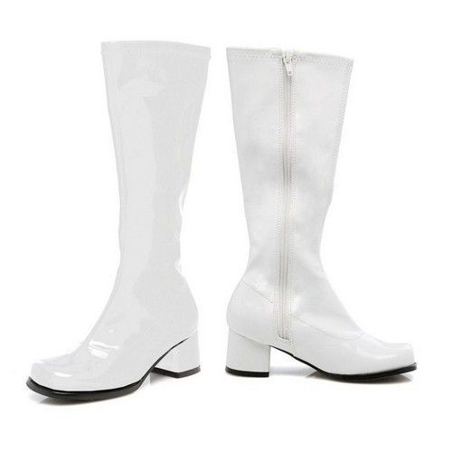 Go Go Knee High Boot Child White 1 Inch Heel Size 3/Size 1/Size 12