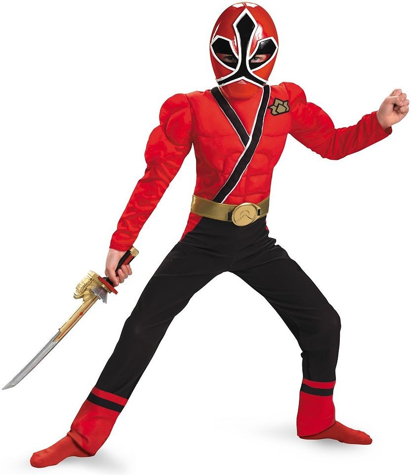 Power Rangers Samurai   Red Ranger Muscle Child Costume