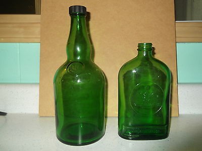 WHISKEY/WINE/LIQUOR GREEN BOTTLE, COAT OF ARMS / CREST, VINTAGE/OLD 