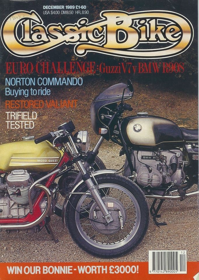 Classic Bike 89 12 Moto Guzzi V7 BMW R90S Velocette Valiant Commando 