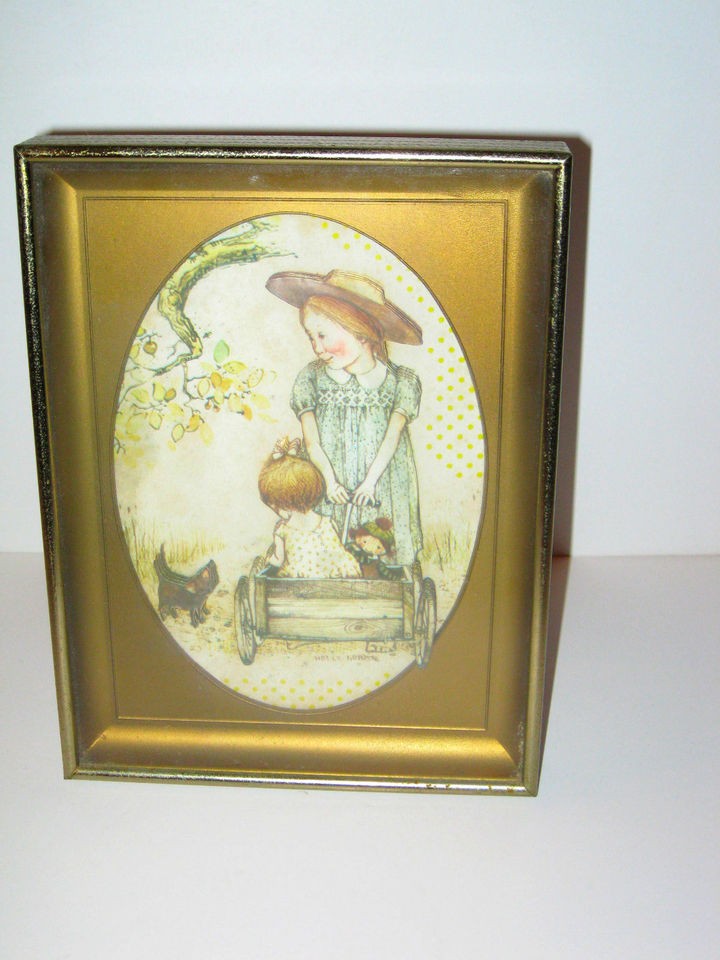 Vintage Holly Hobbie 3D 5X7 Picture In Metal Frame