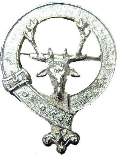   Circular Mounted Chrome Scottish Stag Glengarry/Balm​oral Cap Badge