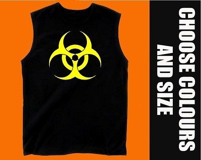 BIO HAZARD VEST MUSCLE TOP SLEEVELESS T SHIRT COOL