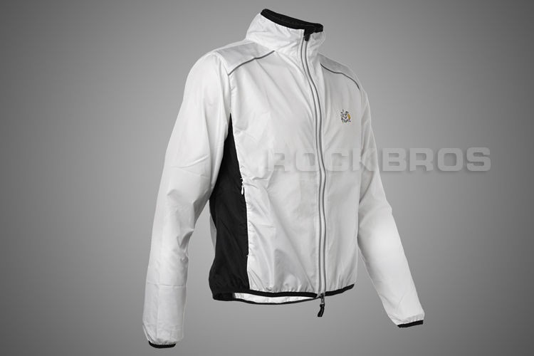 Tour de France, Cycling Coat, Wind Coat, Rain Coat, Long Sleeve, White