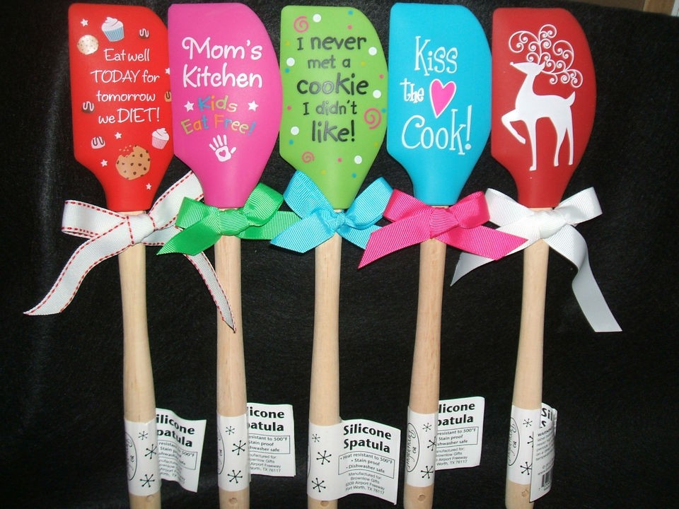 Gourmet Silicone Spatulas with popular sayings and pictures   choose 