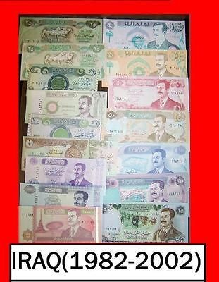 Iraq Iraqi Saddam Hussein lots 17 Nots (1982 2002) Irak UNC W@@W2