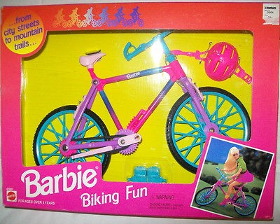 BARBIE BIKING FUN BICYCLE WITH HELMET FREE DOMESTIC SHIPPING