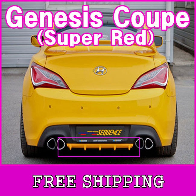   Mini Rear diffuser bumper Super Red (Fit 08+ Hyundai Genesis Coupe