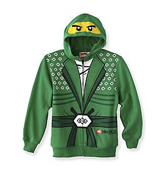 NWT LEGO NINJA/GREEN NINJAGO LLOYD HOODIE/COSTUME​/SWEATSHIRT SIZE 