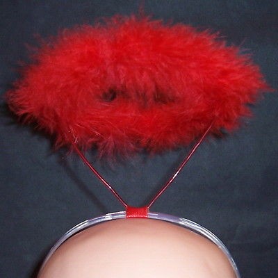 Angel Blue Marabou Feather Halo Halos Halloween Costume Headband 