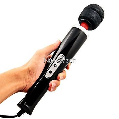   10 Speed Magic Wand Female Male Massager HandHeld Hitachi Motor BLACK