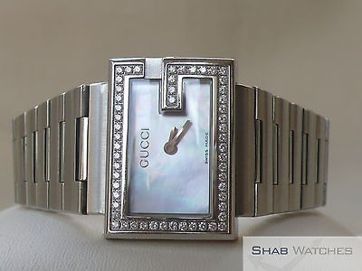 GUCCI MOTHER OF PE​ARL DIAMOND BEZEL WOMENS WATC