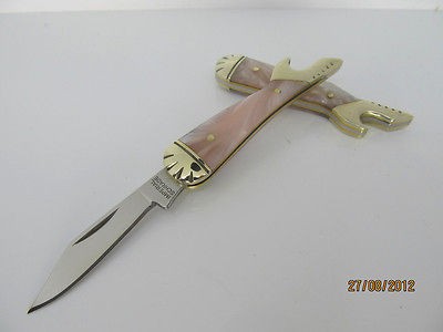 Small Schrade Imperial Folding Pocket Knife 3 Lady Leg Boot 