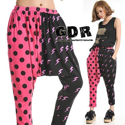 PUNK DOLLY TRENDY HIPHOP 2 tone FLASHING 0108108 Plaid Harlem Pants