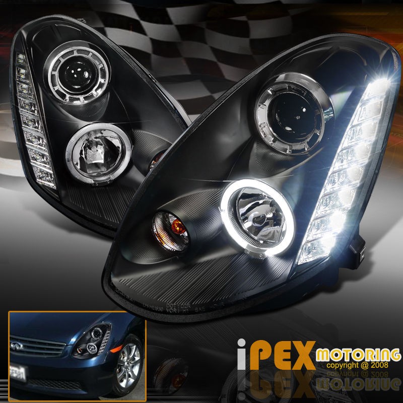 05 06 NISSAN G35 4 DR SEDAN ULTIMATE SMD LED LIGHTS PROJECTOR HALO 