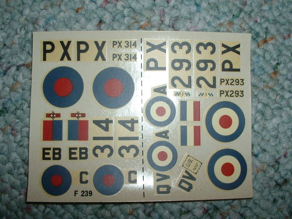 Frog Decals 1/72 Kit# F 239 De Havilland Hornet f.Mk.3 LL