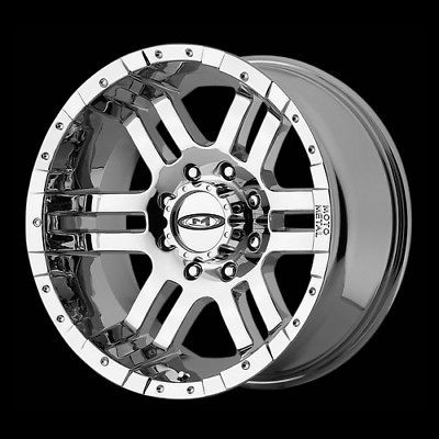   METAL 951 CHROME RIMS & 285 70 17 NITTO TERRA GRAPPLER AT TIRES WHEELS