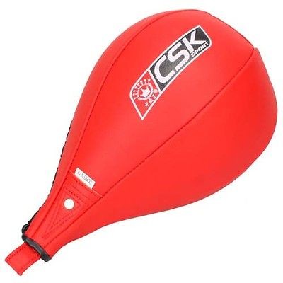 Newly listed New Cow Hide MMA Boxing Punching Bag Speed Ball Red 9603