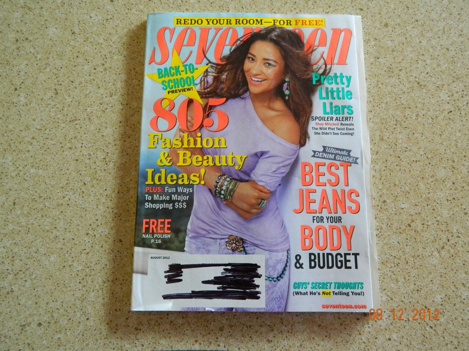 SEVENTEEN MAGAZINE AUGUST 2012 NEW