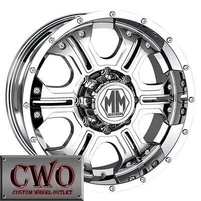 17 Chrome Mayhem Havoc Wheels Rims 8x170 8 Ford F 250 F250 Super Duty 